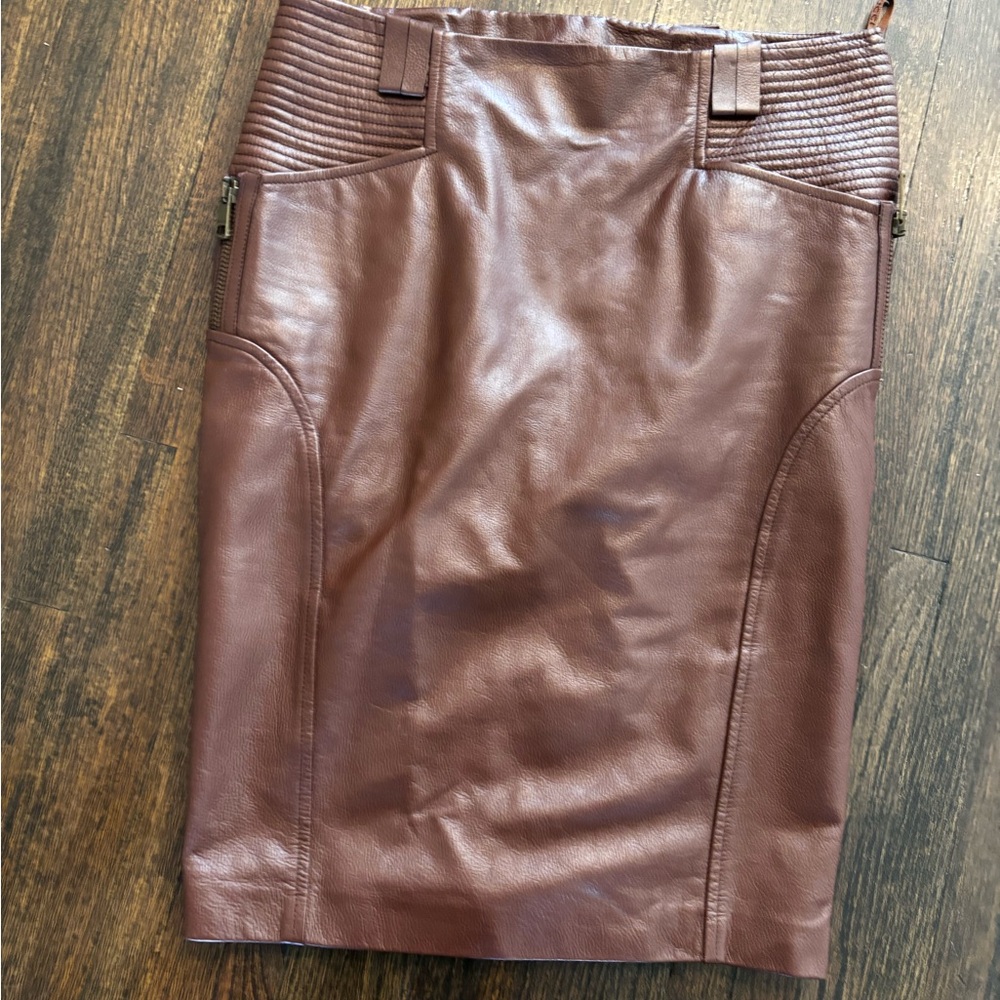 Gucci Leather Pencil Skirt AS IS